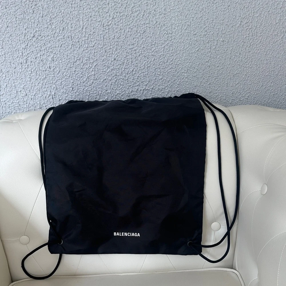 Balenciaga Black Drawstring Backpack